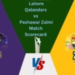 Lahore Qalandars vs Peshawar Zalmi Match Scorecard