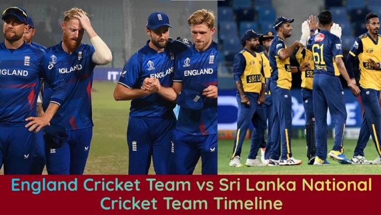 England Cricket Team vs Sri Lanka National Cricket Team Timeline